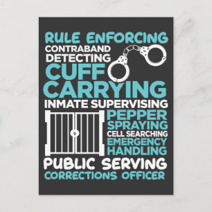 Polizeibeamter für Strafverfolgung Postkarte
