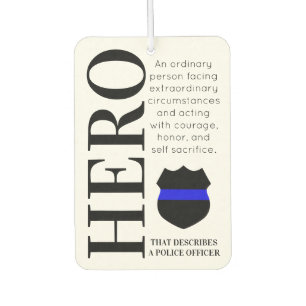 Polizeibeamter Hero Thin Blue Line Vielen Dank Autolufterfrischer