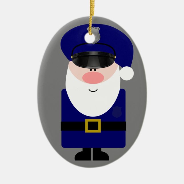 Polizeibeamter Keramik Ornament (Vorne)
