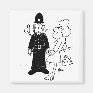 Polizeibeamter Kuckucksuhren-Helm Magnet