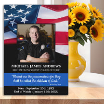 Polizeibeamter - Memorial Law Enforcement USA Flag