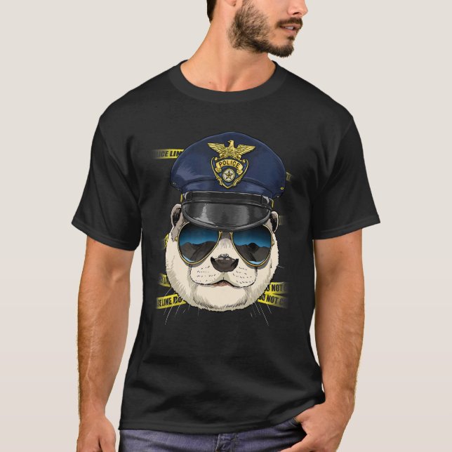 Polizeibeamter Otter PD Polizist Kriminalpolizei T T-Shirt (Vorderseite)