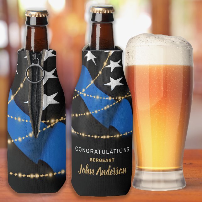 Polizeibeamter - Party Thin Blue Line Flaschenkühler (Von Creator hochgeladen)