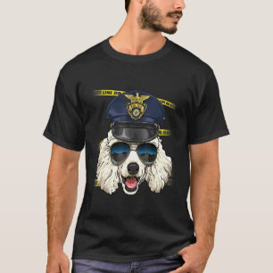 Polizeibeamter Poodle Polizist Crime Scene K9 Pupp T-Shirt