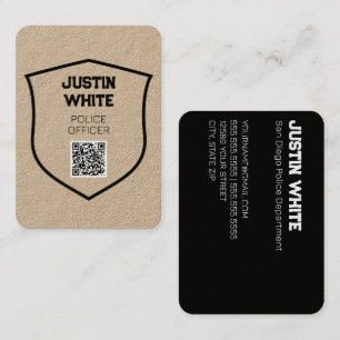 Polizeibeamter QR Code Business Card Visitenkarte