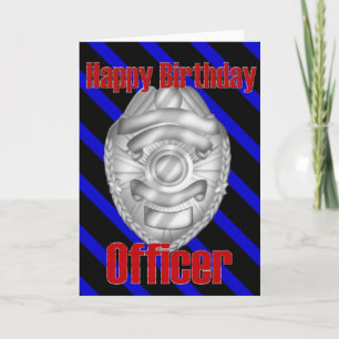 Polizeibeamter Sheriff Abzeichen Happy Birthday Ca Karte
