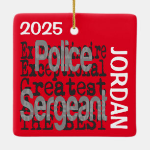 Polizeibeamter Sonderbeauftragter CUSTOM Keramikornament