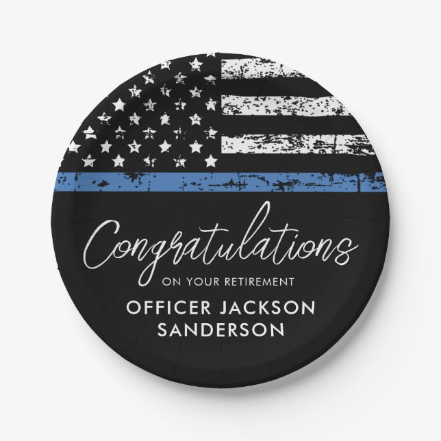 Polizeibeamter Strafverfolgung für das Party Pappteller (Vorderseite)