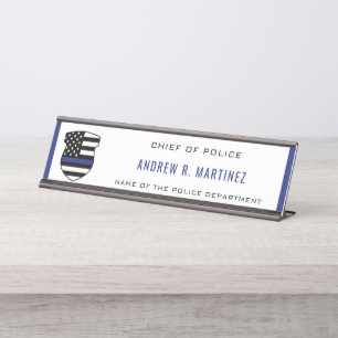 Polizeibeamter Thin Blue Line Abzeichen Polizeiabt Schreibtischnamensplakette