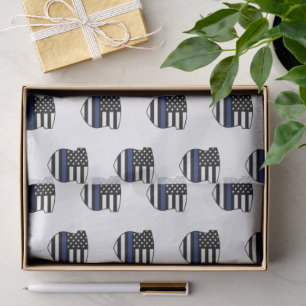 Polizeibeamter Thin Blue Line Polizist Polizeidien Seidenpapier