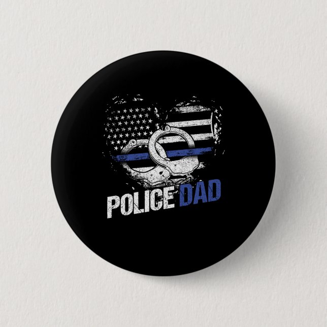 Polizeibeamter Vater Pater Polizist Polizist Gif Button (Vorderseite)