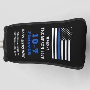 Polizeibeamter Vorzeigegeschenk dünne blaue Linie Golf Headcover