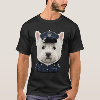 Polizeibeamter Westie über Polizei West Highland W T-Shirt