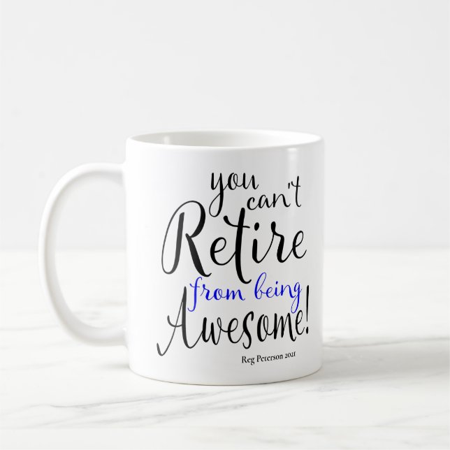 Polizeibeamter Zurückstellung Thin Blue Line Kaffeetasse (Links)