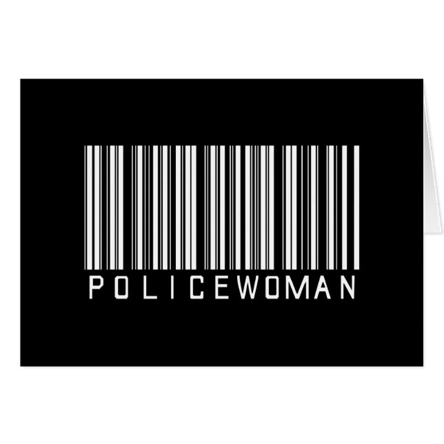 Polizeibeamtin-Bar-Code (Vorderseite (Horizontal))