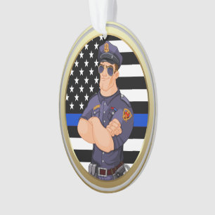 Polizeibeamtin Thin Blue Line Ornament