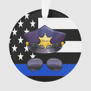 Polizeibeamtin Thin Blue Line Ornament