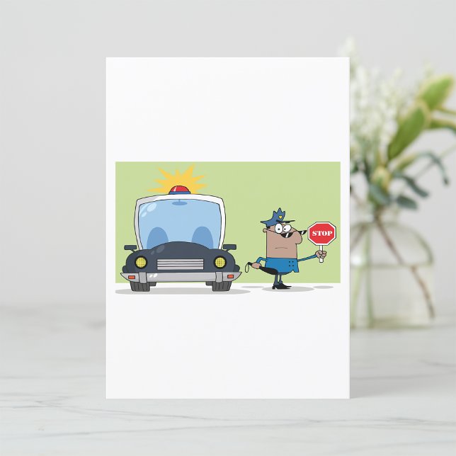 Polizeibeauftragter des Cartoon Einladung (Von Creator hochgeladen)