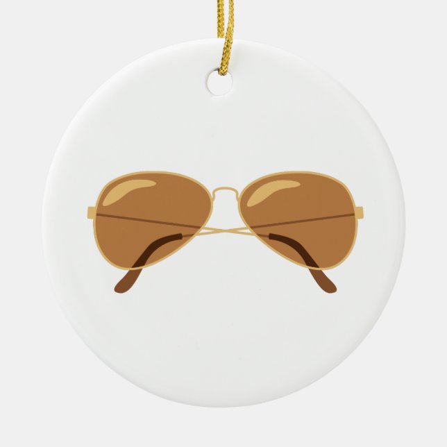 Polizeibrille Keramik Ornament (Vorne)