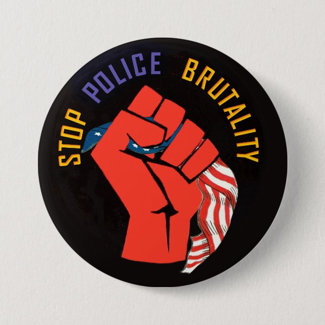 Polizeibrutalität stoppen button (Vorderseite)