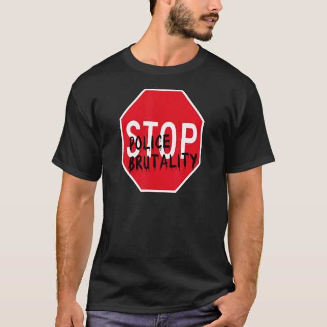 Polizeibrutalität stoppen T-Shirt (Vorderseite)