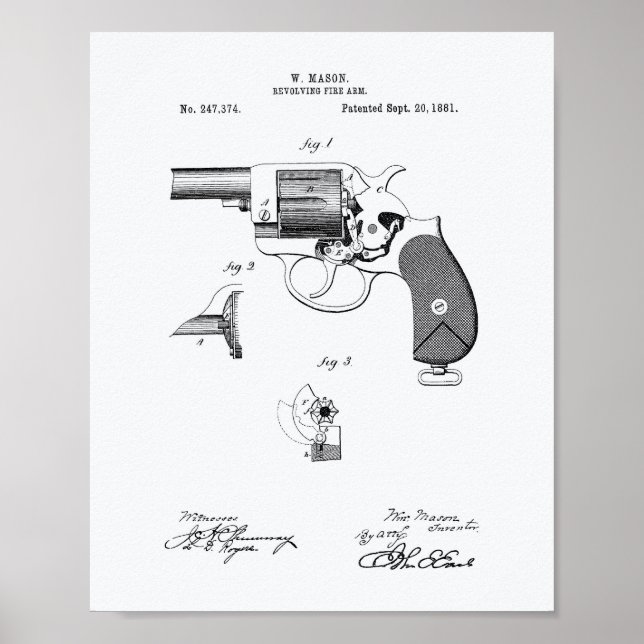 Polizeichef 1881 Patentschrift - Weißbuch Poster (Vorne)