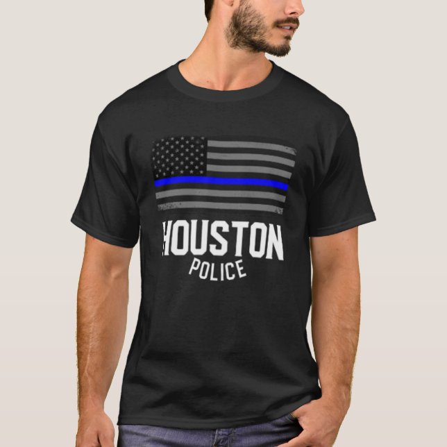Polizeichef der Stadt Houston Texas Policeman T-Shirt (Vorderseite)