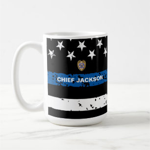Polizeichef der Thin Blue Line Kaffeetasse