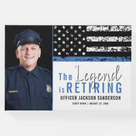 Polizeichef-Renten-Thin-Blue-Line-Foto Gästebuch