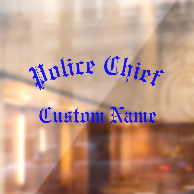 Polizeichef von Thin Blue Line Fensteraufkleber (Blatt 2)