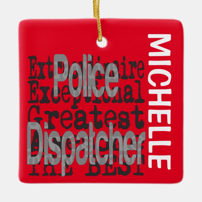 Polizeidienstmitarbeiter CUSTOM Keramikornament (Vorderseite)