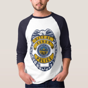 Polizeidienststelle-T-Shirt Akrons Ohio. T-Shirt