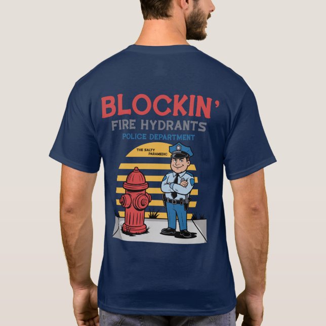 Polizeidirektion für Blockin-Feuerwehren T-Shirt (Rückseite)