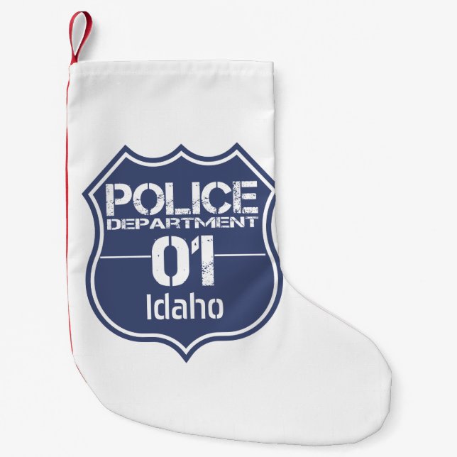 Polizeidirektorschild von Idaho 01 Kleiner Weihnachtsstrumpf (Vorderseite)