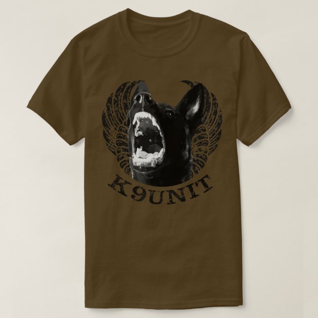 Polizeieinheit Malinois (4) T-Shirt (Design vorne)