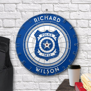 Polizeiemblem Dartscheibe