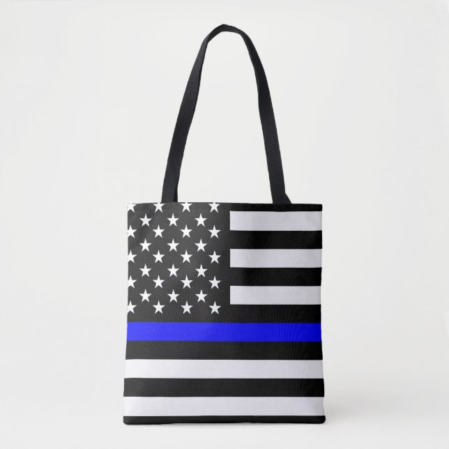 Polizeifahne blauer Linie Flagge usa vereinte Staa (Vorderseite)