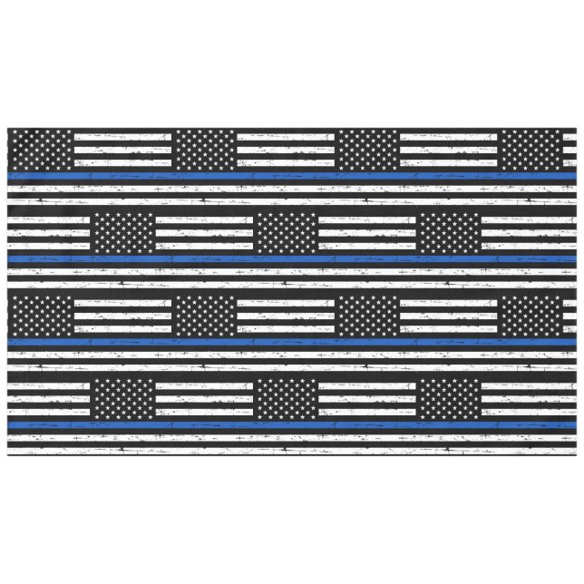 Polizeifahne - Durchsetzung der Thin Blue Line Tischdecke (Vorderseite (Horizontal))