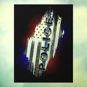 Polizeifahne Fensteraufkleber