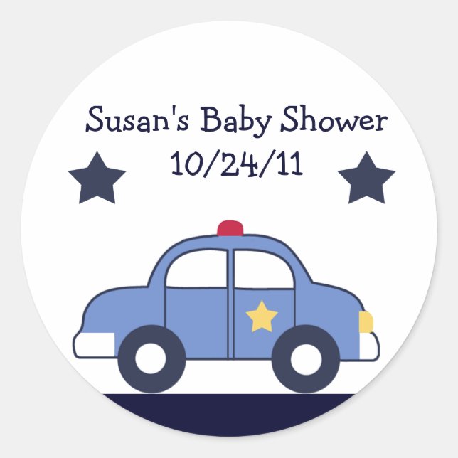 Polizeifahrzeug/Polizist-Aufkleber/Umschlag Aufkle Runder Aufkleber (Vorderseite)