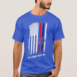 Polizeifeuer des ersten Ansprechers EMS Thin Blue T-Shirt