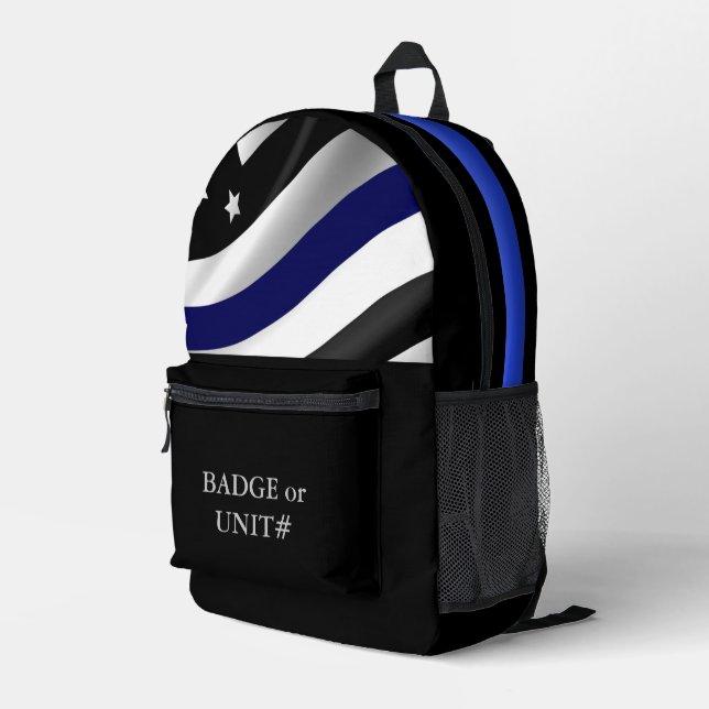 Polizeiflagge Bedruckter Rucksack (Rückseitige Ecke Rechts)