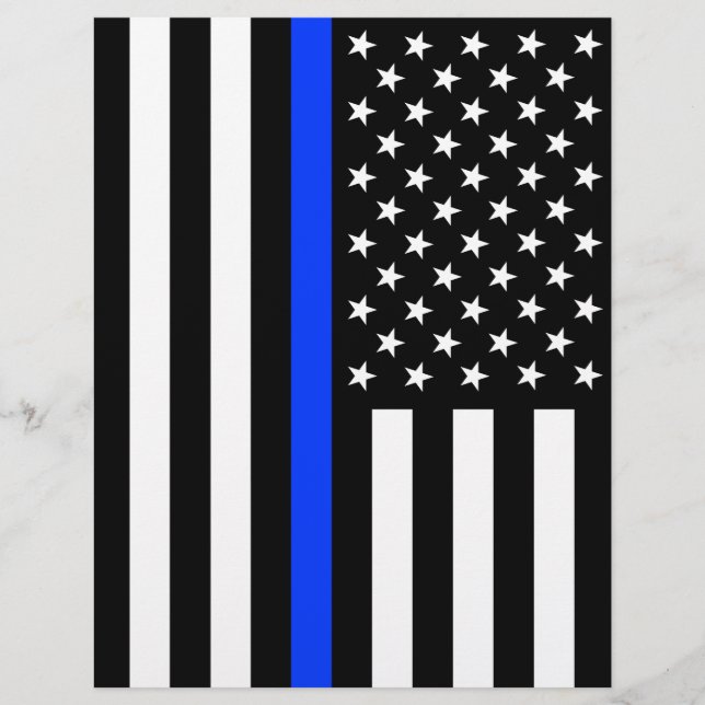 Polizeiflagge der Thin Blue Line (Vorderseite)