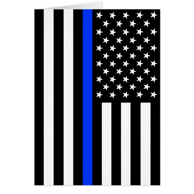 Polizeiflagge der Thin Blue Line (Vorne)