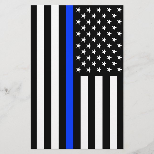 Polizeiflagge der Thin Blue Line Flyer (Vorne)
