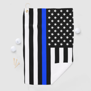 Polizeiflagge der Thin Blue Line Golfhandtuch