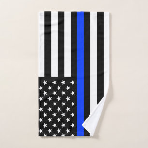 Polizeiflagge der Thin Blue Line Handtuch