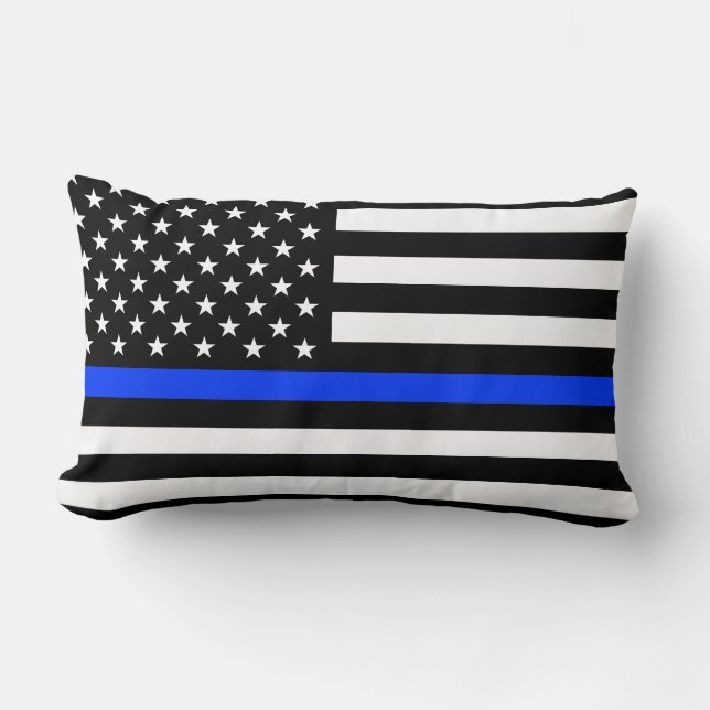 Polizeiflagge der Thin Blue Line Lendenkissen (Vorderseite)