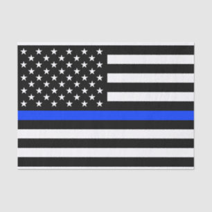 Polizeiflagge der Thin Blue Line Seidenpapier