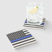 Polizeiflagge der Thin Blue Line